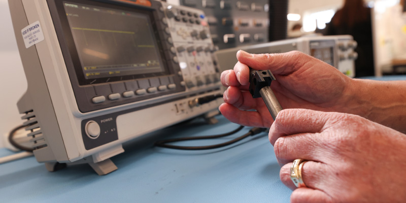 Component manufacture of triaxial sensors for inline inspection by OF Bells specialist electronics engineers.