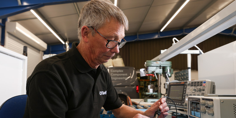 In-house tooling and machining for triaxial sensor manufacture.
